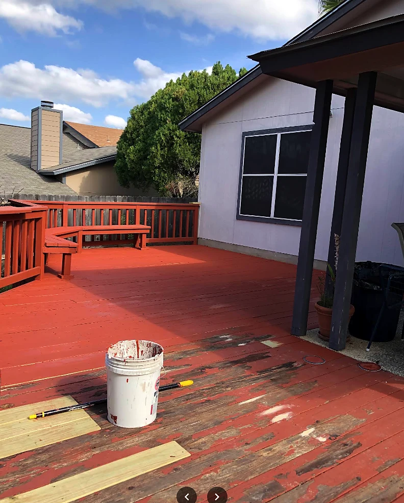 Deck before restoration