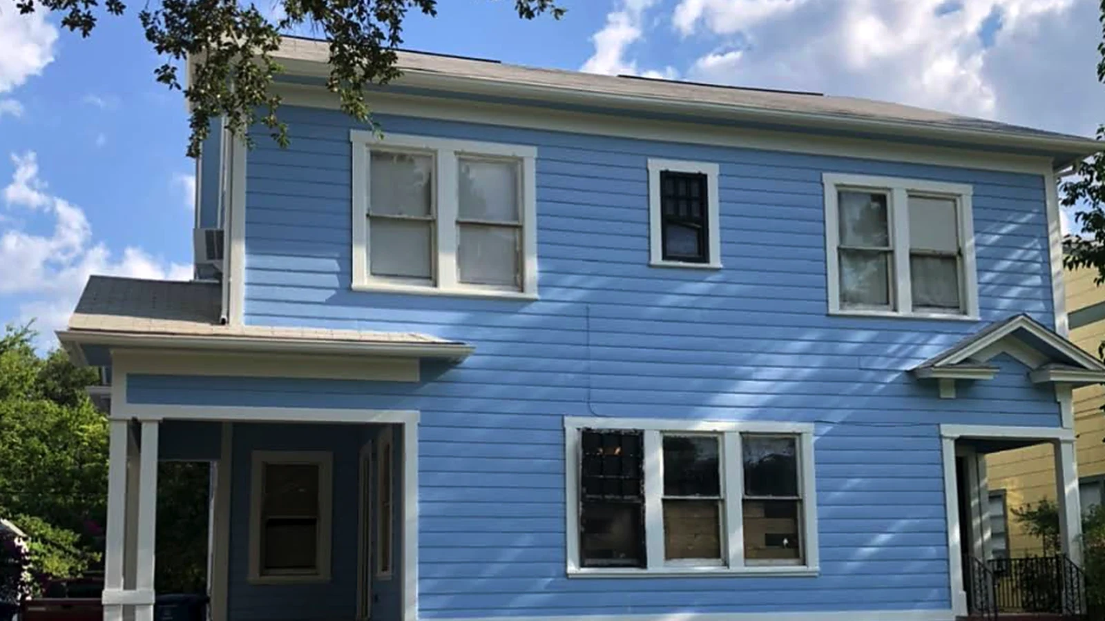 Finished painted exterior