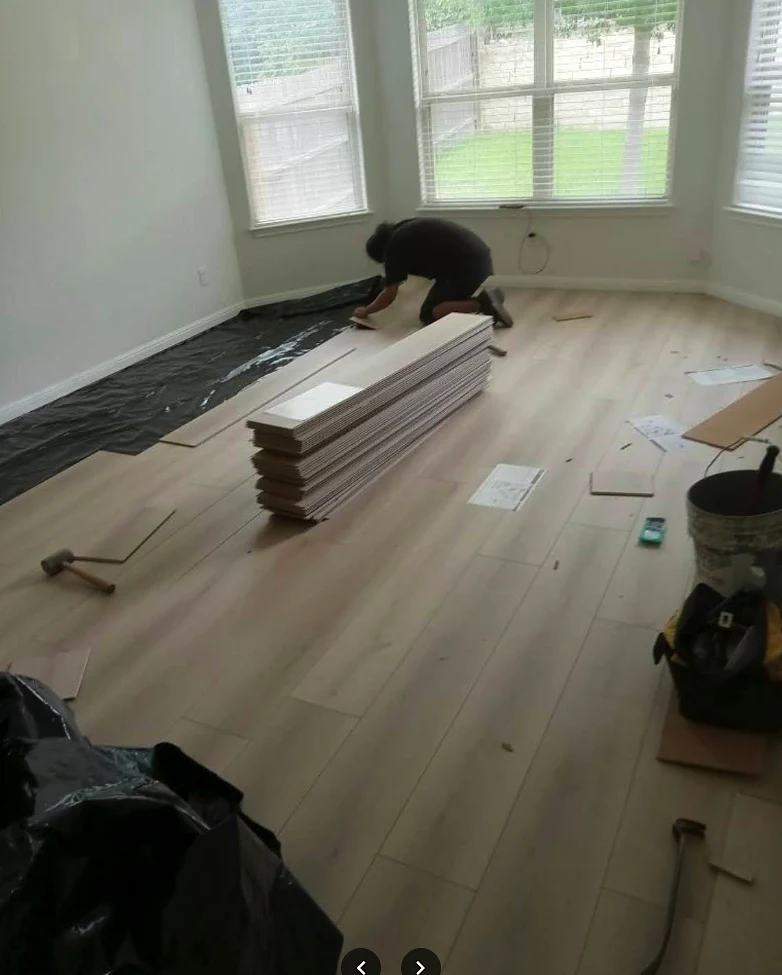 Flooring during installation