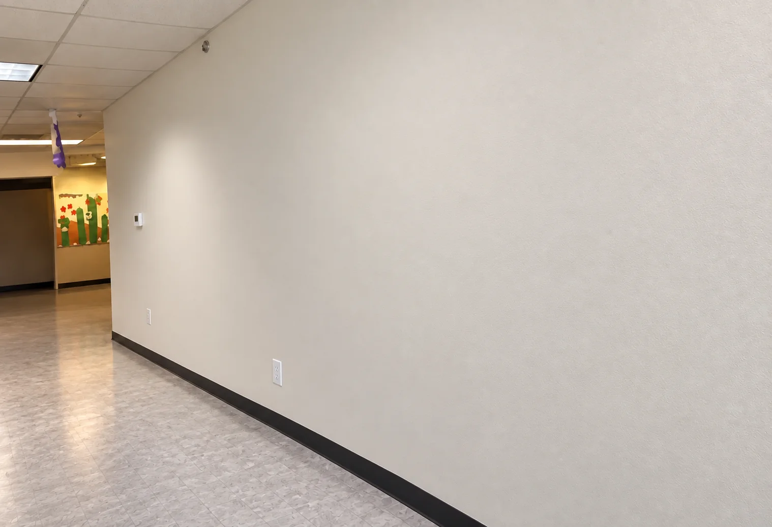 Completed painted wall