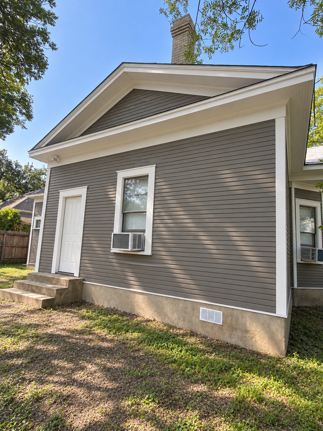 Completed charcoal exterior finish