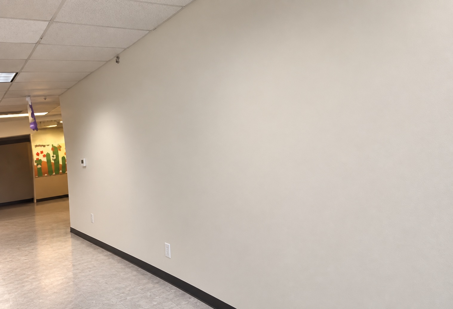 Completed painted wall
