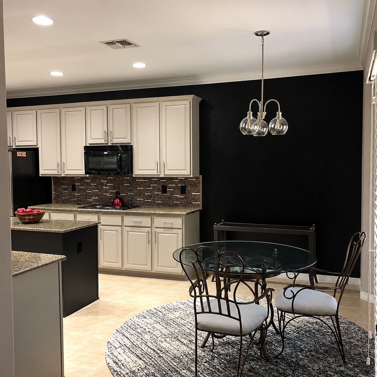 Clean finished kitchen and dining area