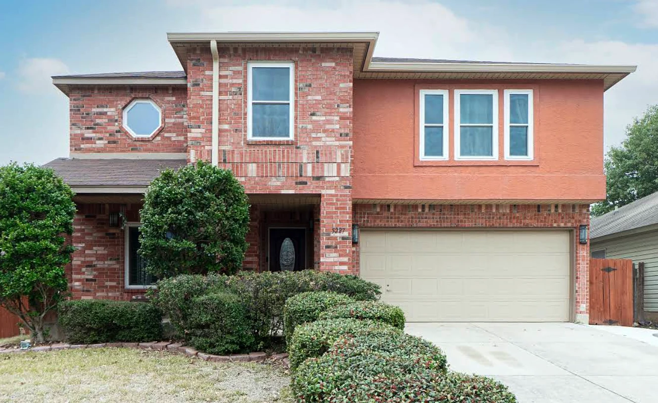 Completed brick home exterior